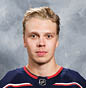 COLUMBUS, OH - SEPTEMBER 12:  Markus Nutivaara #65 of the Columbus Blue Jackets poses for his official headshot for the 2019-2020 season on September 12, 2019 at Nationwide Arena in Columbus, Ohio   (Photo by Jamie Sabau NHLI via Getty Images) *** Local Caption *** Markus Nutivaara
