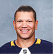 BUFFALO, NY - SEPTEMBER 12: Kyle Okposo of the Buffalo Sabres poses for his official headshot for the 2019-2020 season on September 12, 2019 at the KeyBank Center in Buffalo, New York  (Photo by Bill Wippert NHLI via Getty Images) *** Local Caption *** Kyle Okposo