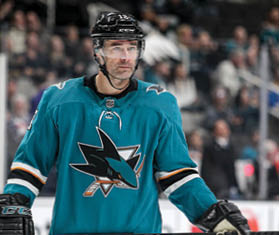 SAN JOSE, CA - FEBRUARY 17: Patrick Marleau #12 of the San Jose Sharks prepares for the play against the Florida Panthers at SAP Center on February 17, 2020 in San Jose, California (Photo by Kavin Mistry NHLI via Getty Images)