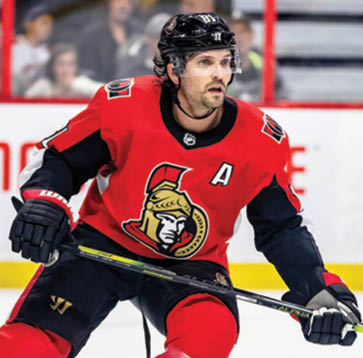 OTTAWA, ON - FEBRUARY 22: Ottawa Senators Defenceman Ron Hainsey (81) skates with eyes on the play during second period National Hockey League action between the Montreal Canadiens and Ottawa Senators on February 22, 2020, at Canadian Tire Centre in Ottawa, ON, Canada  (Photo by Richard A  Whittaker Icon Sportswire via Getty Images)