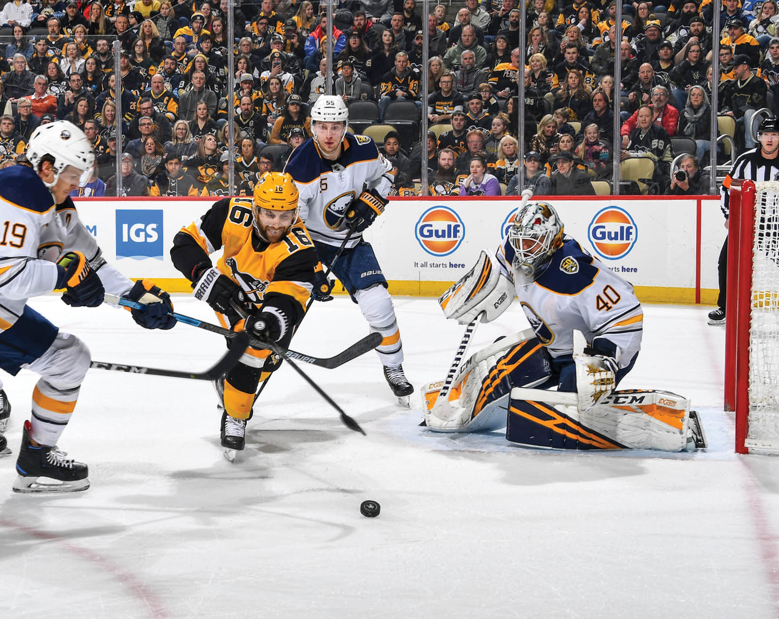 February 22, 2020 - Pittsburgh Penguins vs Buffalo Sabres at PPG Paints Arena  Buffalo won the game 5-2 