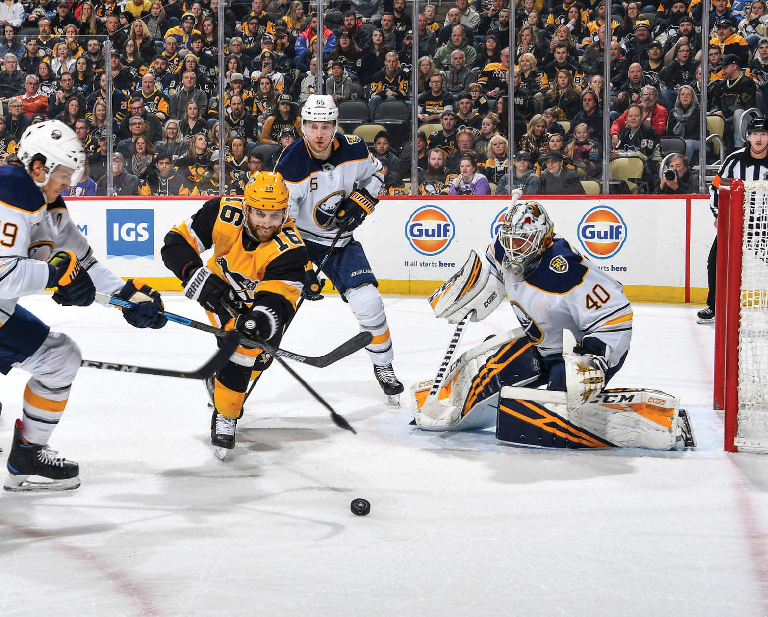 February 22, 2020 - Pittsburgh Penguins vs Buffalo Sabres at PPG Paints Arena  Buffalo won the game 5-2 