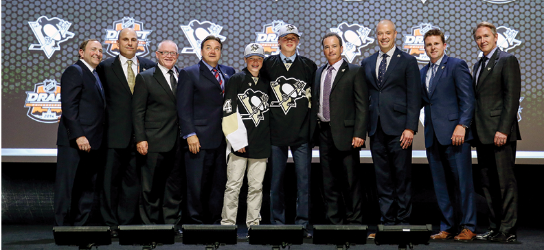 PHILADELPHIA, PA - JUNE 27:  Kasperi Kapanen is selected twenty-second overall by the Pittsburgh Penguins in the first round of the 2014 NHL Draft at the Wells Fargo Center on June 27, 2014 in Philadelphia, Pennsylvania   (Photo by Bruce Bennett Getty Images)