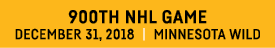 900th NHL Game December 31, 2018   Minnesota Wild