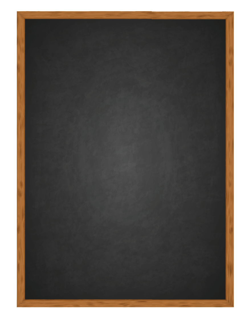 Realistic blank black chalkboard in wooden frame  Rubbed out dirty chalkboard  Background for school or restaurant design, menu  Blackboard isolated over whit background  Clipart vector illustration 