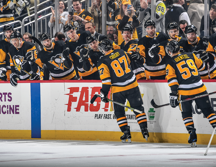 April 6, 2019 - Pittsburgh Penguins vs New York Rangers at PPG Paints Arena  New York won the game 4-3 in overtime 