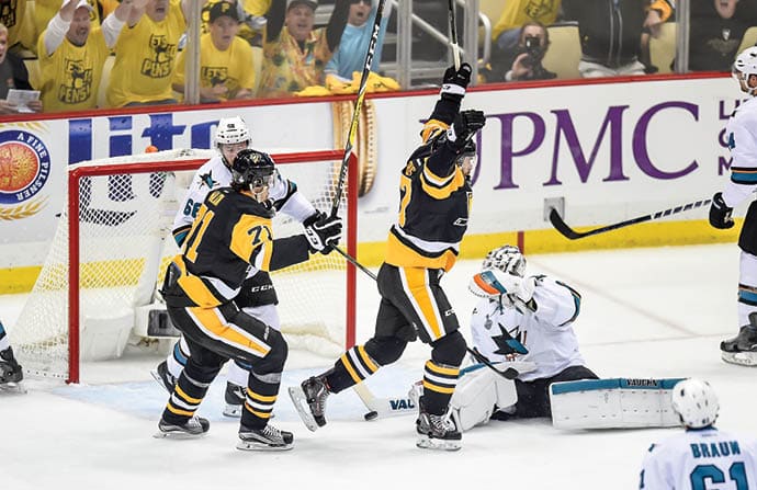May 30, 2016 - Pittsburgh Penguins vs San Jose Sharks in Game One of the Stanley Cup Finals at the Consol Energy Center  Pittsburgh won the game 3-2 