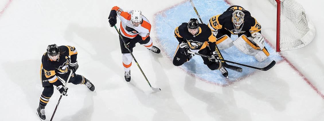 March 6, 2021 - Pittsburgh Penguins vs Philadelphia Flyers at PPG Paints Arena  Pittsburgh won the game 4-3 
