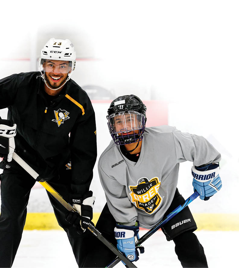 August 3, 2021 - P O  Joseph visits the Willie O Ree Academy at UPMC Lemieux Sports Complex 