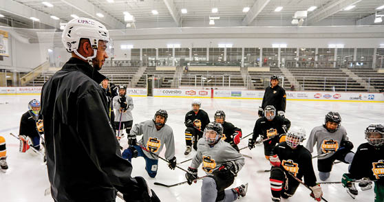 August 3, 2021 - P O  Joseph visits the Willie O Ree Academy at UPMC Lemieux Sports Complex 