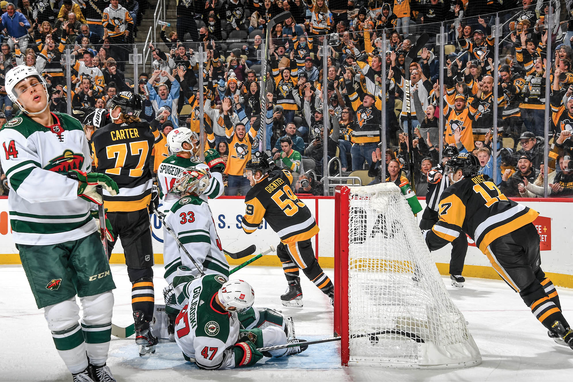 November 6, 2021 - Pittsburgh Penguins vs Minnesota Wild at PPG Paints Arena  Minnesota won the game 5-4 in a shootout 
