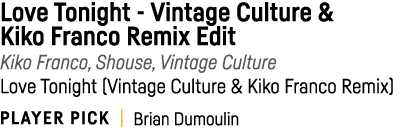 Love Tonight - Vintage Culture & Kiko Franco Remix Edit Kiko Franco, Shouse, Vintage Culture Love Tonight (Vintage Cu   