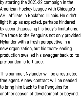 by starting the 2021-22 campaign in the American Hockey League with Chicago s AHL affiliate in Rockford, Illinois  He   