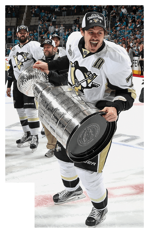 SAN JOSE, CA - JUNE 12:  Evgeni Malkin #71 of the Pittsburgh Penguins celebrates with the Stanley Cup after the Penguins won Game 6 of the 2016 NHL Stanley Cup Final over the San Jose Sharks at SAP Center on June 12, 2016 in San Jose, California  The Penguins won the game 3-1 and the series 4-2   (Photo by Dave Sandford NHLI via Getty Images)