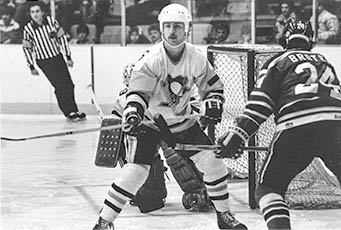 April 3, 1983 - Pittsburgh Penguins vs New Jersey Devils  New Jersey won the game 5-3  Greg Hotham