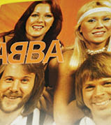 Rome, Italy - November 16, 2021, detail of ABBA's Icon Album, produced by the Swedish record company Polar Music 