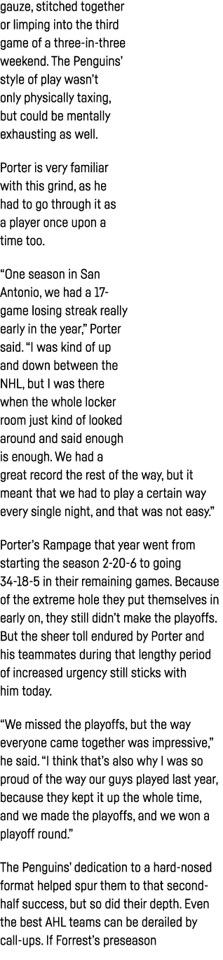 gauze, stitched together or limping into the third game of a three-in-three weekend  The Penguins  style of play wasn   
