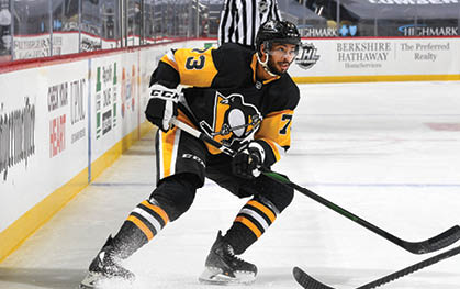 February 18, 2021 - Pittsburgh Penguins vs New York Islanders at PPG Paints Arena  Pittsburgh won the game 4-1 