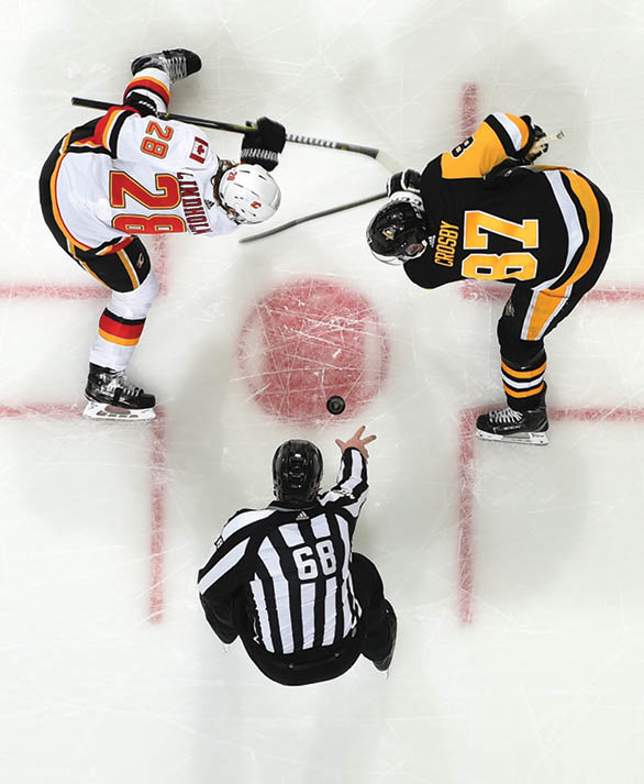 February 16, 2019 - Pittsburgh Penguins vs Calgary Flames at PPG Paints Arena  Calgary won the game 5-4 