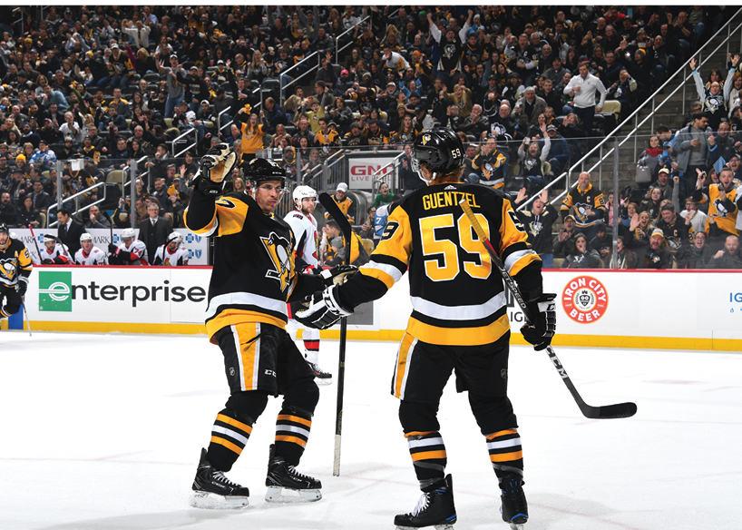 February 1, 2019 - Pittsburgh Penguins vs Ottawa Senators at PPG Paints Arena  Pittsburgh won the game 5-3 