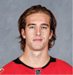CALGARY, CANADA   SEPTEMBER 12: Noah Hanifin of the Calgary Flames poses for his official headshot for the 2019-2020 season on September 12, 2019 at the Scotiabank Saddledome in Calgary, Canada  (Photo by Brad Watson NHLI via Getty Images) *** Local Caption *** Noah Hanifin