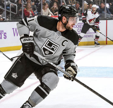 LOS ANGELES, CA - NOVEMBER 23: Anze Kopitar #11 of the Los Angeles Kings skates against the Arizona Coyotes during the first period of the game at STAPLES Center on November 23, 2019 in Los Angeles, California  (Photo by Juan Ocampo NHLI via Getty Images)